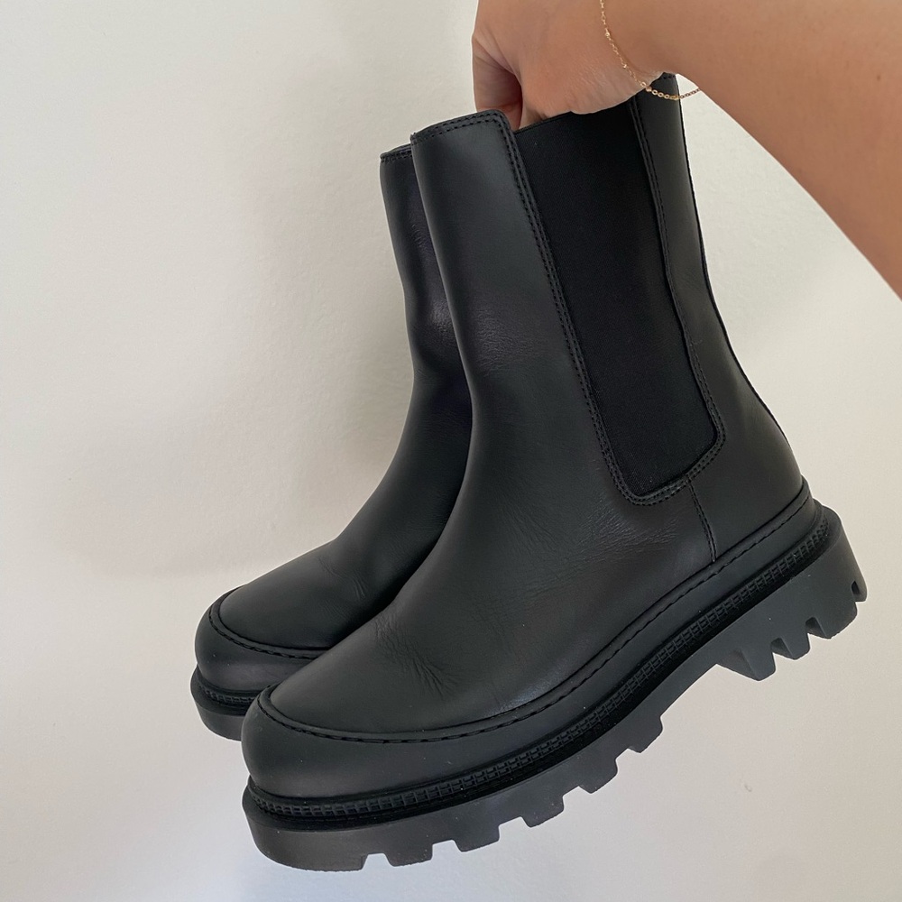 Loewe Black Lug Sole chelsea Boots size 6